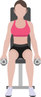 mujer entrenamiento fitness y ejercicios png