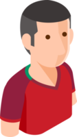 Soccer player isometric png