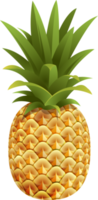 Pineapple color illustration png