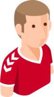 jugador de futbol isometrico png