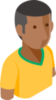 jugador de futbol isometrico png