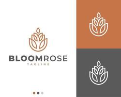 Flower Bloom Rose Logo Template vector