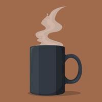 taza de café caliente vector