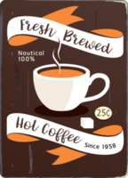 coffee board vintage color png