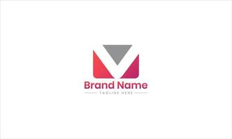 V letter logo icon with round shape for business and company Pro Vector