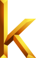 Alphabet gold colour style png