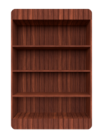 Bücherregal aus braunem Holz png