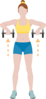 Woman workout fitness png