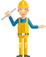 technician man flat color png