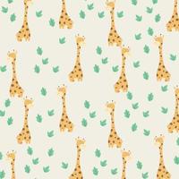 Cute giraffes on seamless pattern vector