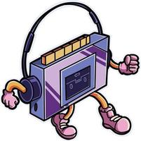 soundabout boy audiotape 90s gadget vector