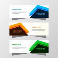 Vector Graphic of Abstract Banner Design. with modern Blue, Orange and Green color scheme. Suitable for banner sale, presentation, promotion, flyer, poster and brochure.