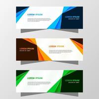 Vector Graphic of Abstract Banner Design. with modern Blue, Orange and Green color scheme. Suitable for banner sale, presentation, promotion, flyer, poster and brochure.