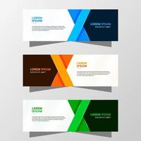 Vector Graphic of Abstract Banner Design. with modern Blue, Orange and Green color scheme. Suitable for banner sale, presentation, promotion, flyer, poster and brochure.