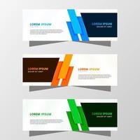 Vector Graphic of Abstract Banner Design. with modern Blue, Orange and Green color scheme. Suitable for banner sale, presentation, promotion, flyer, poster and brochure.