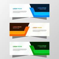 Vector Graphic of Abstract Banner Design. with modern Blue, Orange and Green color scheme. Suitable for banner sale, presentation, promotion, flyer, poster and brochure.