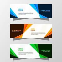 Vector Graphic of Abstract Banner Design. with modern Blue, Orange and Green color scheme. Suitable for banner sale, presentation, promotion, flyer, poster and brochure.