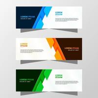 Vector Graphic of Abstract Banner Design. with modern Blue, Orange and Green color scheme. Suitable for banner sale, presentation, promotion, flyer, poster and brochure.