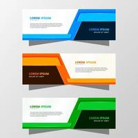 Vector Graphic of Abstract Banner Design. with modern Blue, Orange and Green color scheme. Suitable for banner sale, presentation, promotion, flyer, poster and brochure.