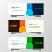 Vector Graphic of Abstract Banner Design. with modern Blue, Orange and Green color scheme. Suitable for banner sale, presentation, promotion, flyer, poster and brochure.