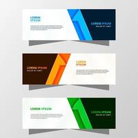 Vector Graphic of Abstract Banner Design. with modern Blue, Orange and Green color scheme. Suitable for banner sale, presentation, promotion, flyer, poster and brochure.