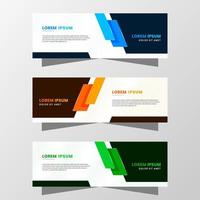 Vector Graphic of Abstract Banner Design. with modern Blue, Orange and Green color scheme. Suitable for banner sale, presentation, promotion, flyer, poster and brochure.