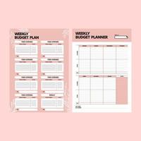 Budget Planner Vector Template