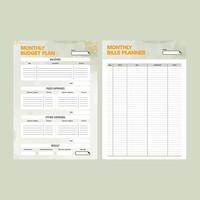 Budget Planner Vector Template