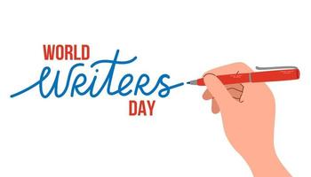 World Writers Day. March 3. Holiday concept. Template for background, banner, card, poster with text inscription. vector