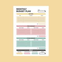 Budget Planner Vector Template