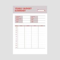 Budget Planner Vector Template