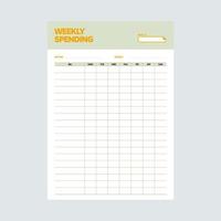 Budget Planner Vector Template