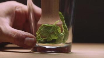 Muddling Mint Closeup video