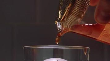 Straining Cocktail Closeup video