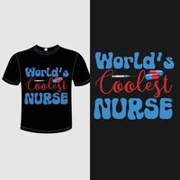 Nurse typography t shirt design 02 vector