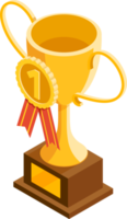 Trophy isometric icon png