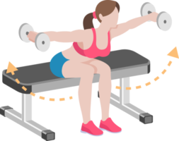 Woman workout fitness png