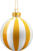oro Natale palle ornamento png