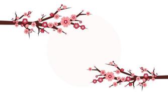hermoso fondo de vector de flor de cerezo