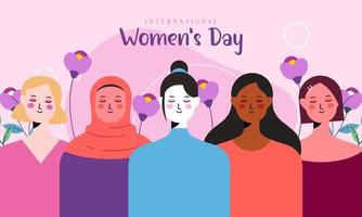 feliz día internacional de la mujer ilustración vector