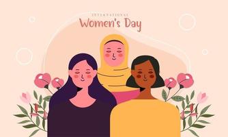 feliz día internacional de la mujer ilustración vector