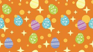 easter background pattern on orange background illustration EPS10 vector