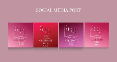 Sales social media post template vector