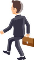 Businessman walking cartoon png