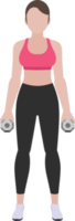 mujer entrenamiento fitness y ejercicios png