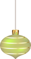ornements de boules de noël suspendus à du fil d'or png