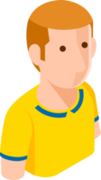 Soccer player isometric png