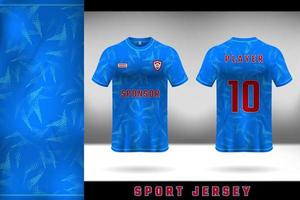 Blue jersey template design for all kinds of sports uniforms vector