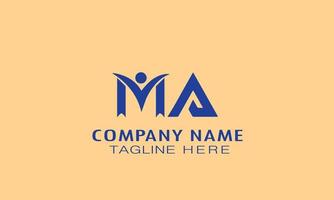 MA Letter Logo Design Template Vector