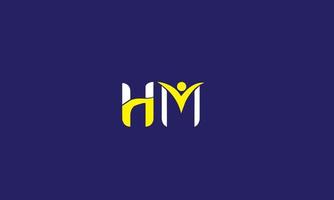 Initials letters of H and M vector